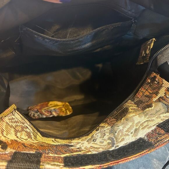 No Brand Vintage Brown Dog Faces Tote with Coin Pouch - Picture 8 of 10